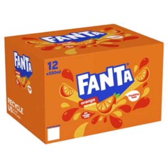 Picture of 330 Fanta Orange Can Sleek Multi 12Pk x2 DRS